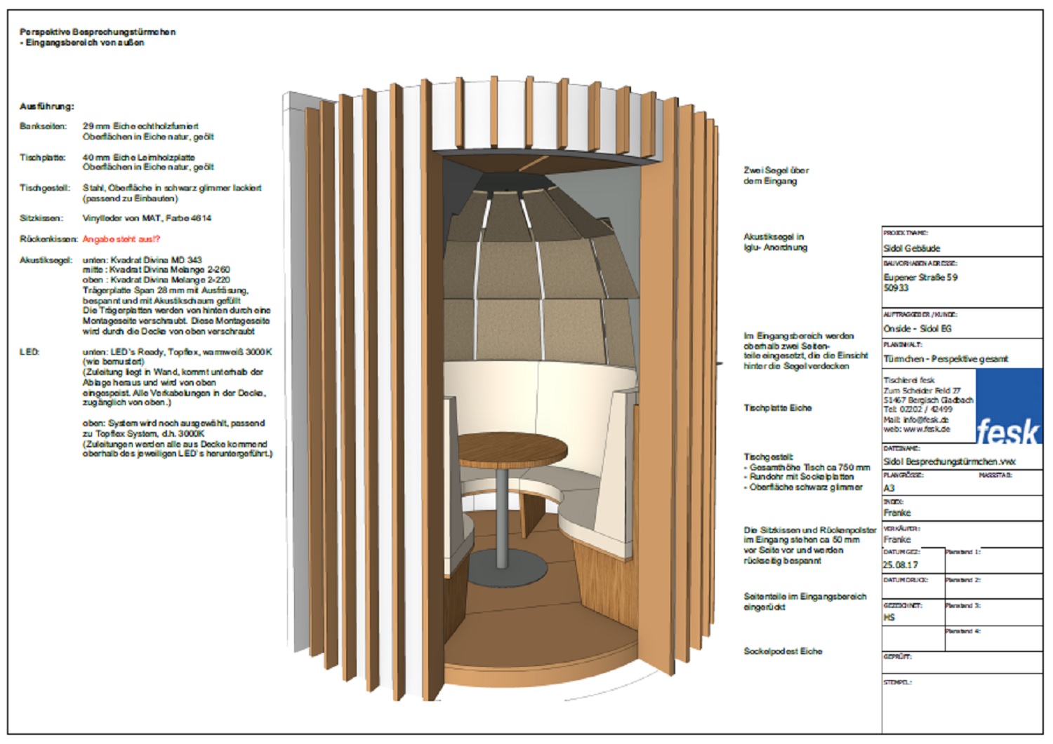 Entwurf: Kraus Architekten, Planung, Umsetzung: fesk Tischlerei