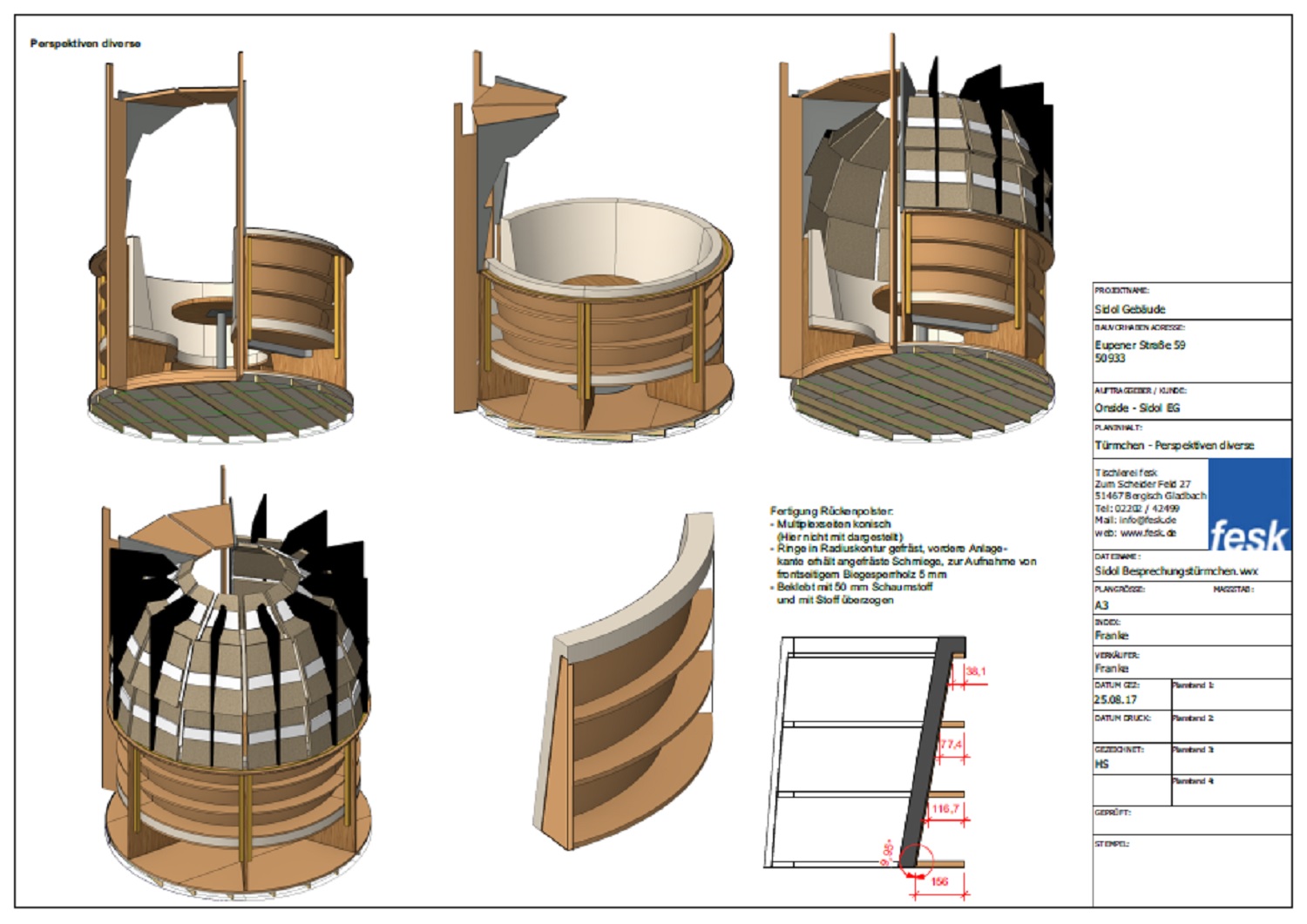 Entwurf: Kraus Architekten Planung, Umsetzung: fesk Tischlerei